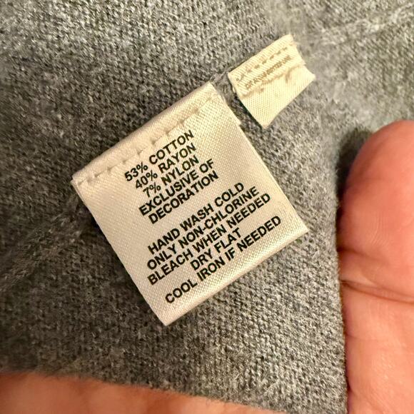 🎉HP!🎉LOFT Gray Ruffled Collar Cardigan Wrap -Size XS/S - Picture 6 of 6